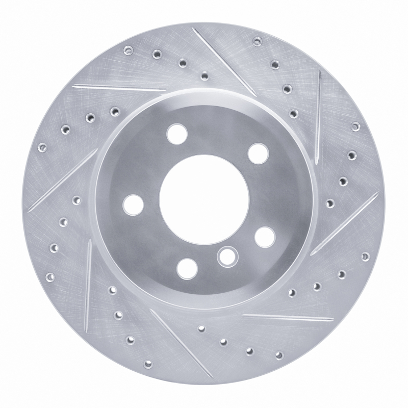 BMW X3 Brake Rotor (1) - Front Right - R1 Concepts - Drilled & Slotted - Silver - `04-`10 BMW X3 Brake Rotor (1) - Front Right - R1 Concepts - Drilled & Slotted - Silver - `04-`10